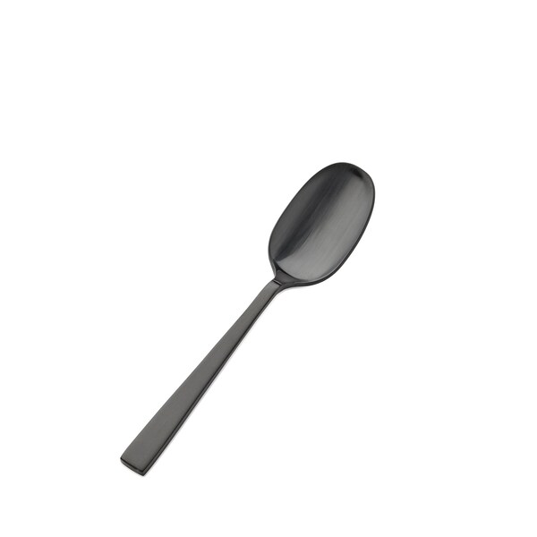 Bon Chef Roman, Soup/Dessert Spoon, Matte Finish, 18/10, 6.25" - Black Matte , set of 12 S3703BM - main
